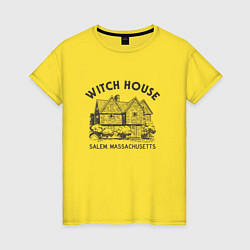Футболка хлопковая женская Дом ведьм Салем, цвет: желтый