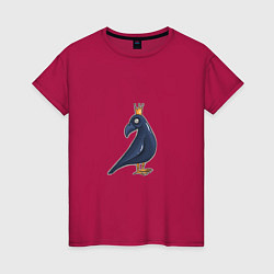 Женская футболка Ворона в короне