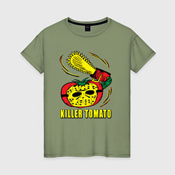 Женская футболка Помидор убийца