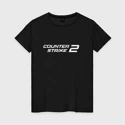 Женская футболка Counter strike 2 лого белый