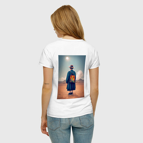 Женская футболка Японская девушка под солнцем / Белый – фото 4