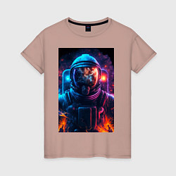 Женская футболка Огненный космонавт