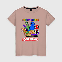 Женская футболка Радужные друзья - монстры Роблокс