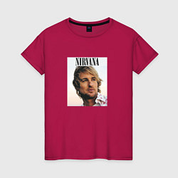 Женская футболка Nirvana Оуэн Уилсон пародия