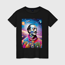 Женская футболка Salvador Dali in space