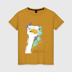 Женская футболка Злобный страус: soon