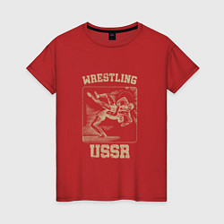 Женская футболка Борьба СССР советский спорт