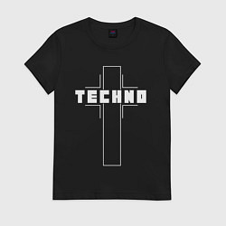 Женская футболка Techno крест
