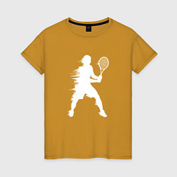 Женская футболка Белый силуэт теннисиста