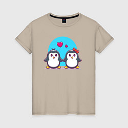 Женская футболка Penguins love