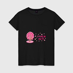 Женская футболка Цветущее вишневое дерево - весна в моем сердце