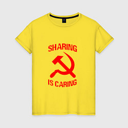 Женская футболка Sharing is caring