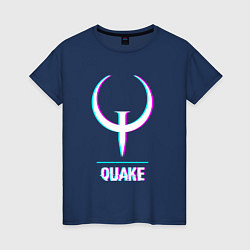 Женская футболка Quake в стиле glitch и баги графики