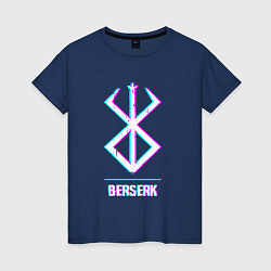 Женская футболка Символ Berserk в стиле glitch