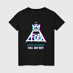 Женская футболка Fall Out Boy glitch rock