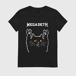 Женская футболка Megadeth rock cat