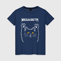 Женская футболка Megadeth rock cat