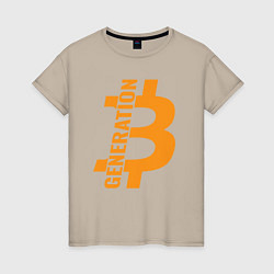 Женская футболка Поколение биткоин