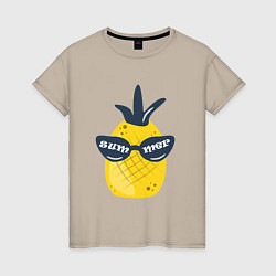 Женская футболка Солнечный ананас
