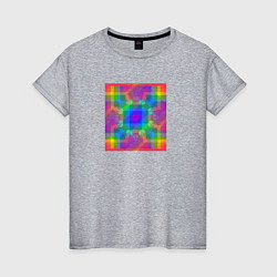 Женская футболка Цветные квадраты в квадрате
