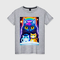 Женская футболка Три кота магических