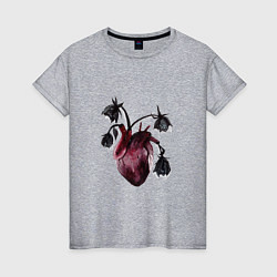 Женская футболка Увядшее сердце