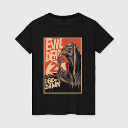 Футболка хлопковая женская Evil Dead 2, цвет: черный