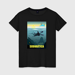 Женская футболка Subnautica инопланетный океан