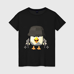 Женская футболка Chicken Gun в каске