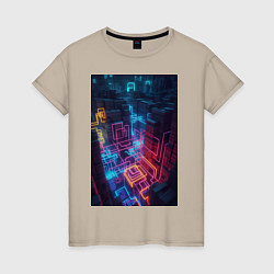 Женская футболка Tetris NEON powered by AI