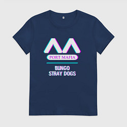 Женская футболка Символ Bungo Stray Dogs в стиле glitch