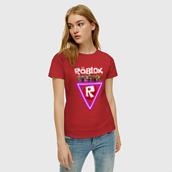 Футболка хлопковая женская Roblox, роблокс, цвет: красный — фото 2