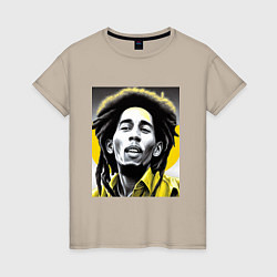 Женская футболка Bob Marley Digital Art