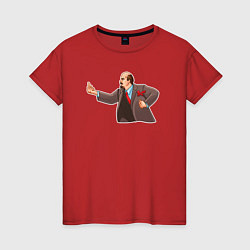 Женская футболка Ленин показывает недругу