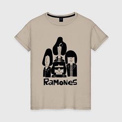 Женская футболка Ramones панк рок группа