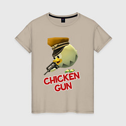 Женская футболка Chicken Gun logo