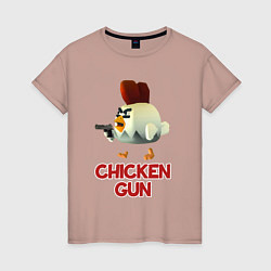 Женская футболка Chicken Gun chick