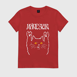 Женская футболка Maneskin rock cat