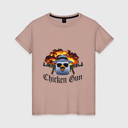 Женская футболка Chicken gun game