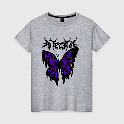 Женская футболка Gothic black butterfly