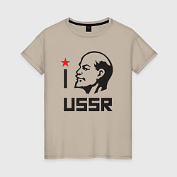 Женская футболка Люблю СССР
