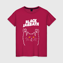 Женская футболка Black Sabbath rock cat