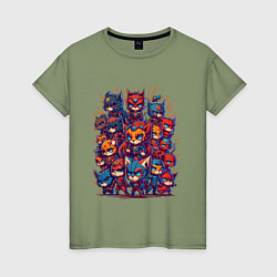 Женская футболка Коты супергерои