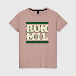 Женская футболка Run Milwaukee Bucks