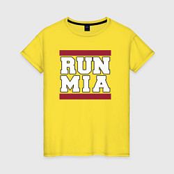 Футболка хлопковая женская Run Miami Heat, цвет: желтый