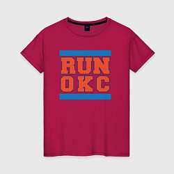 Женская футболка Run Oklahoma City Thunder