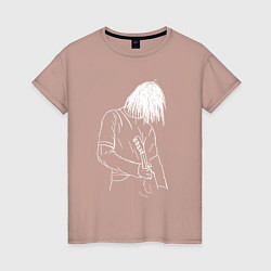 Женская футболка Kurt Cobain grunge