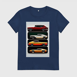 Женская футболка Рэтро автомобили