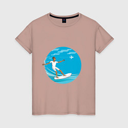 Женская футболка Серфинг на море