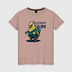 Женская футболка Chicken Gun рэмбо